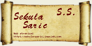 Sekula Sarić vizit kartica